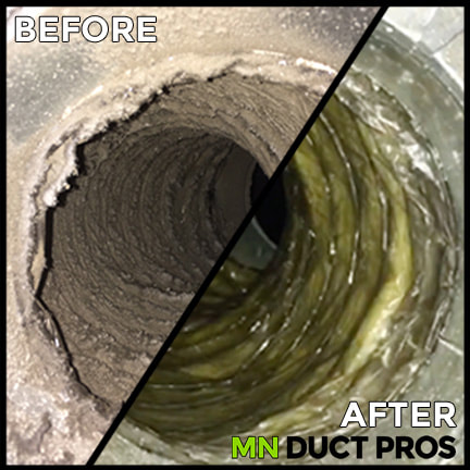 Air Duct Cleaning Minneapolis Before and After Photo